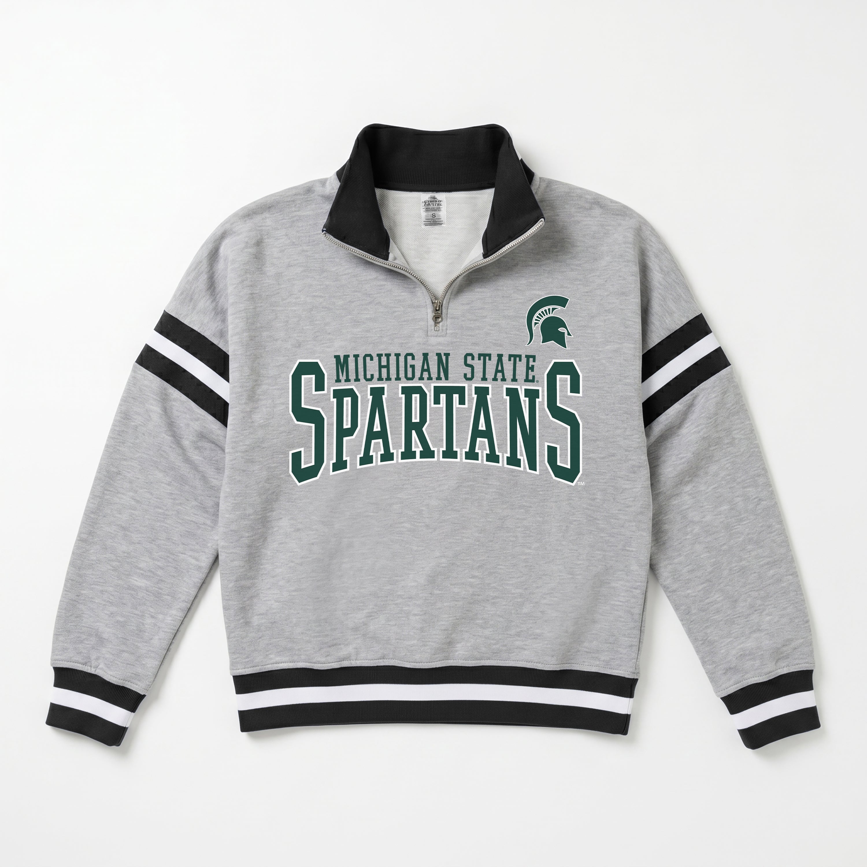 MICHIGAN STATE SPARTANS HOLD THE LINE PREMIUM QUARTER-ZIP PULLOVER