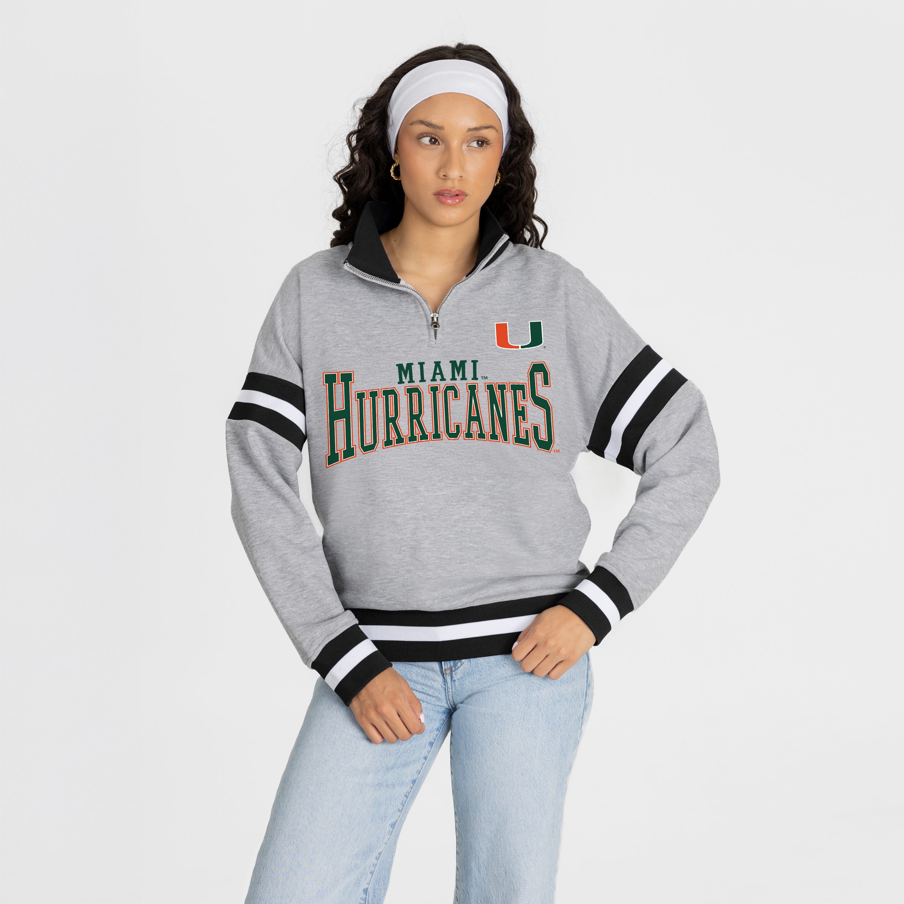 MIAMI HURRICANES HOLD THE LINE PREMIUM QUARTER-ZIP PULLOVER