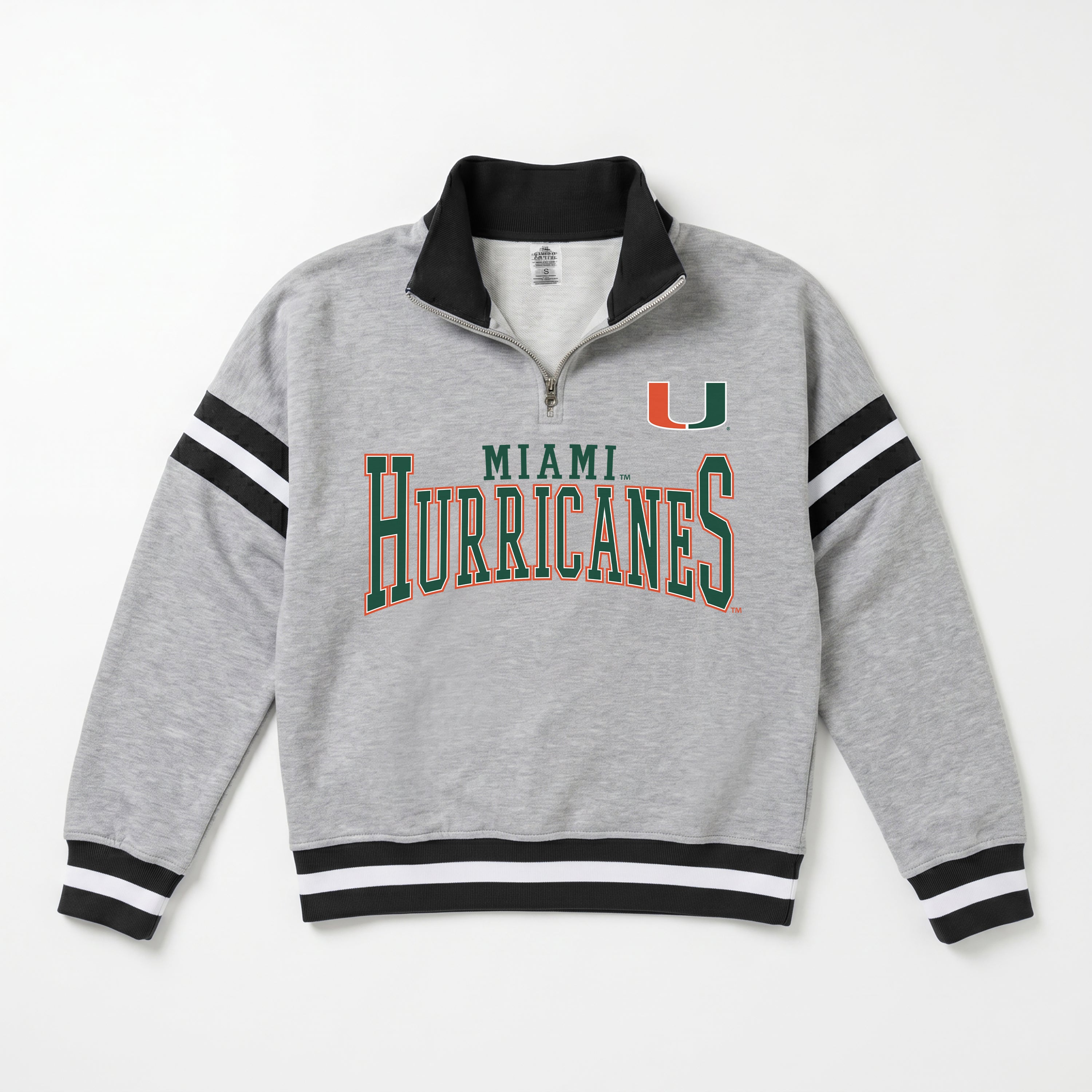 MIAMI HURRICANES HOLD THE LINE PREMIUM QUARTER-ZIP PULLOVER