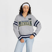 MICHIGAN WOLVERINES HOLD THE LINE PREMIUM QUARTER-ZIP PULLOVER