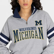 MICHIGAN WOLVERINES HOLD THE LINE PREMIUM QUARTER-ZIP PULLOVER