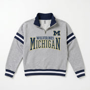 MICHIGAN WOLVERINES HOLD THE LINE PREMIUM QUARTER-ZIP PULLOVER