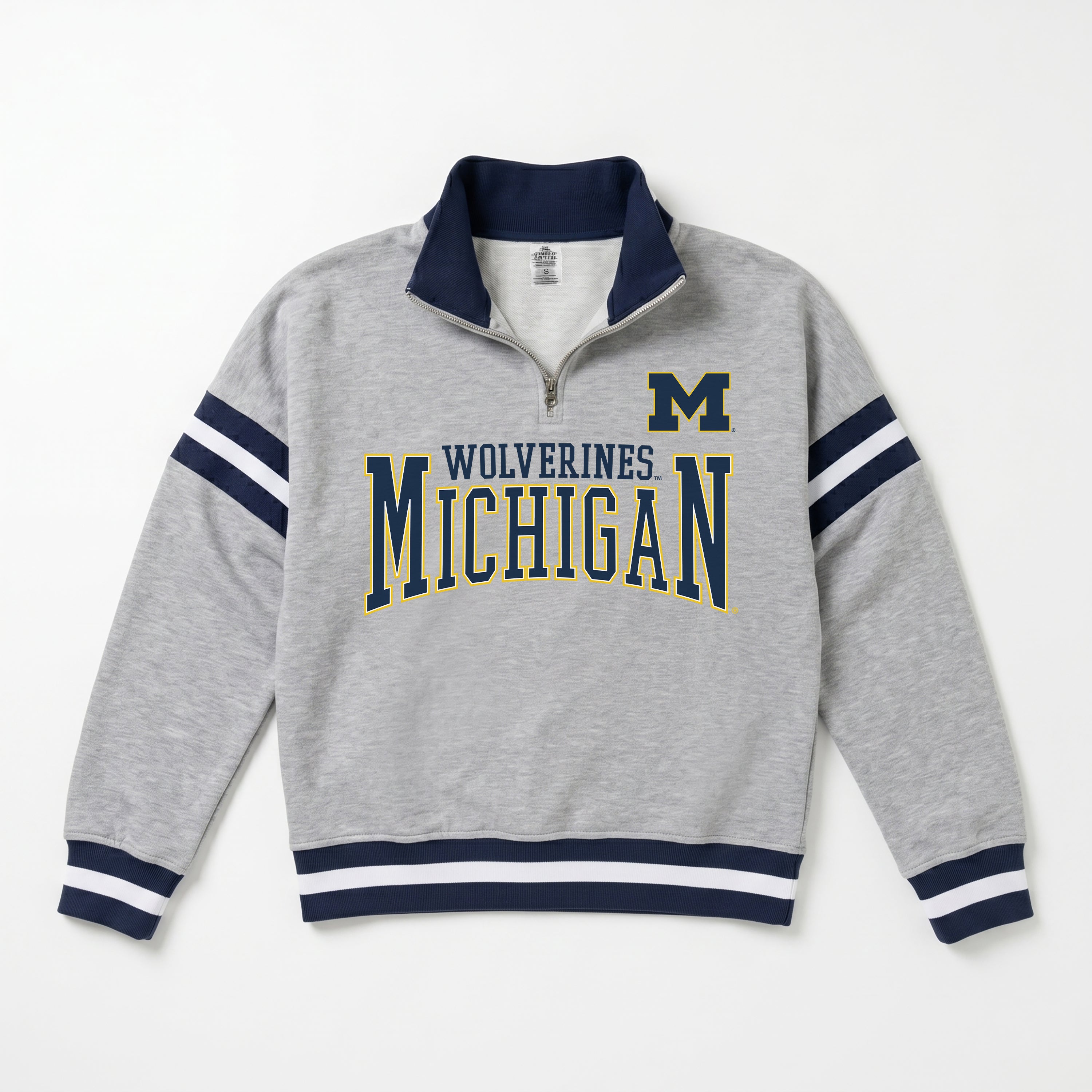 MICHIGAN WOLVERINES HOLD THE LINE PREMIUM QUARTER-ZIP PULLOVER