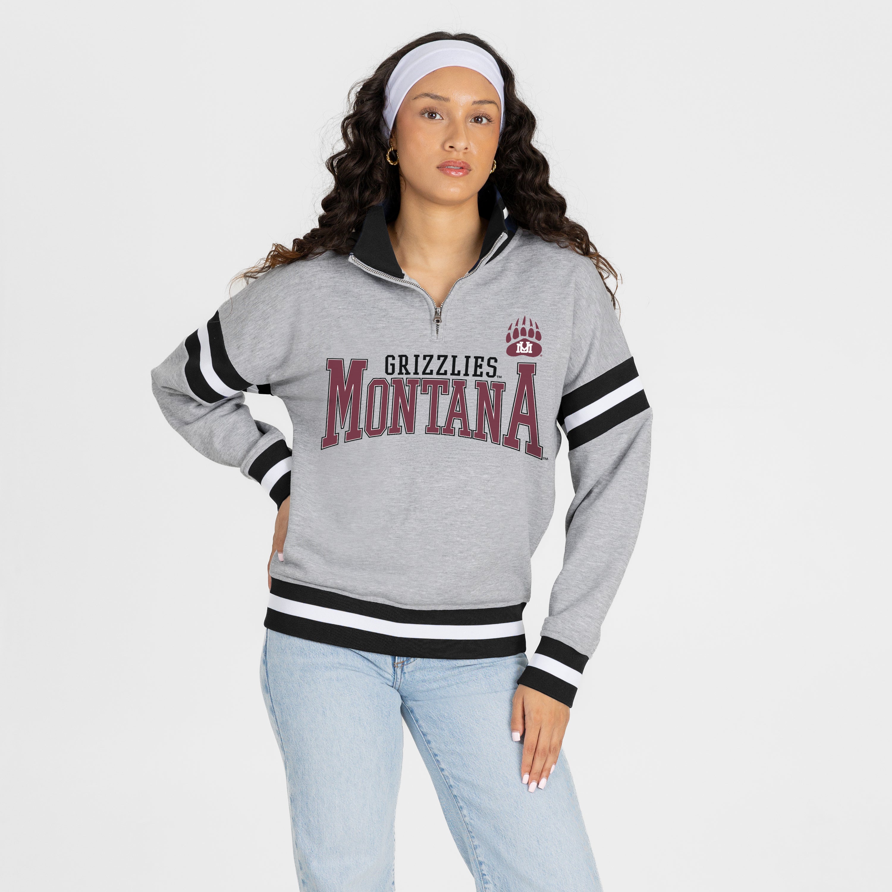 MONTANA GRIZZLIES HOLD THE LINE PREMIUM QUARTER-ZIP PULLOVER