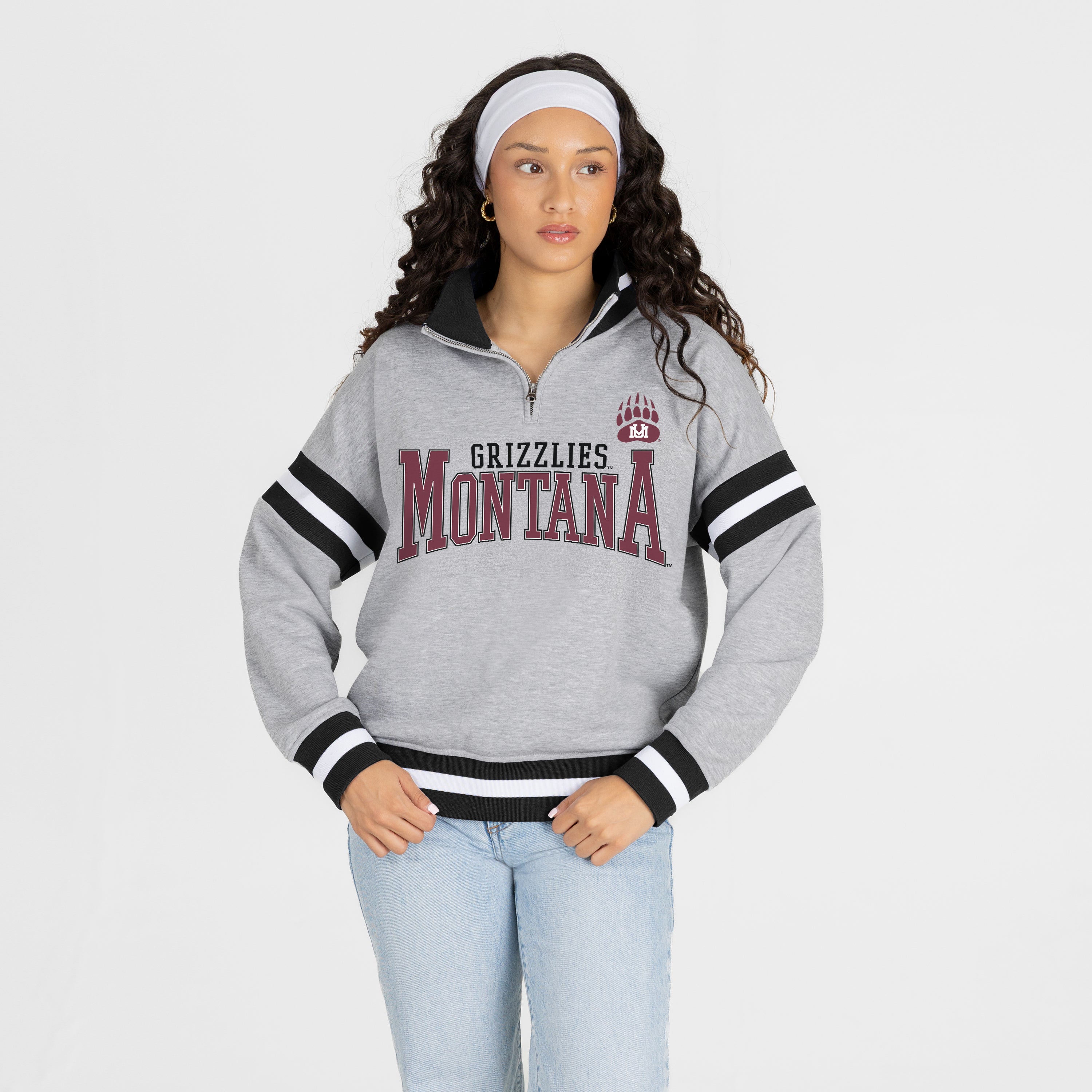 MONTANA GRIZZLIES HOLD THE LINE PREMIUM QUARTER-ZIP PULLOVER