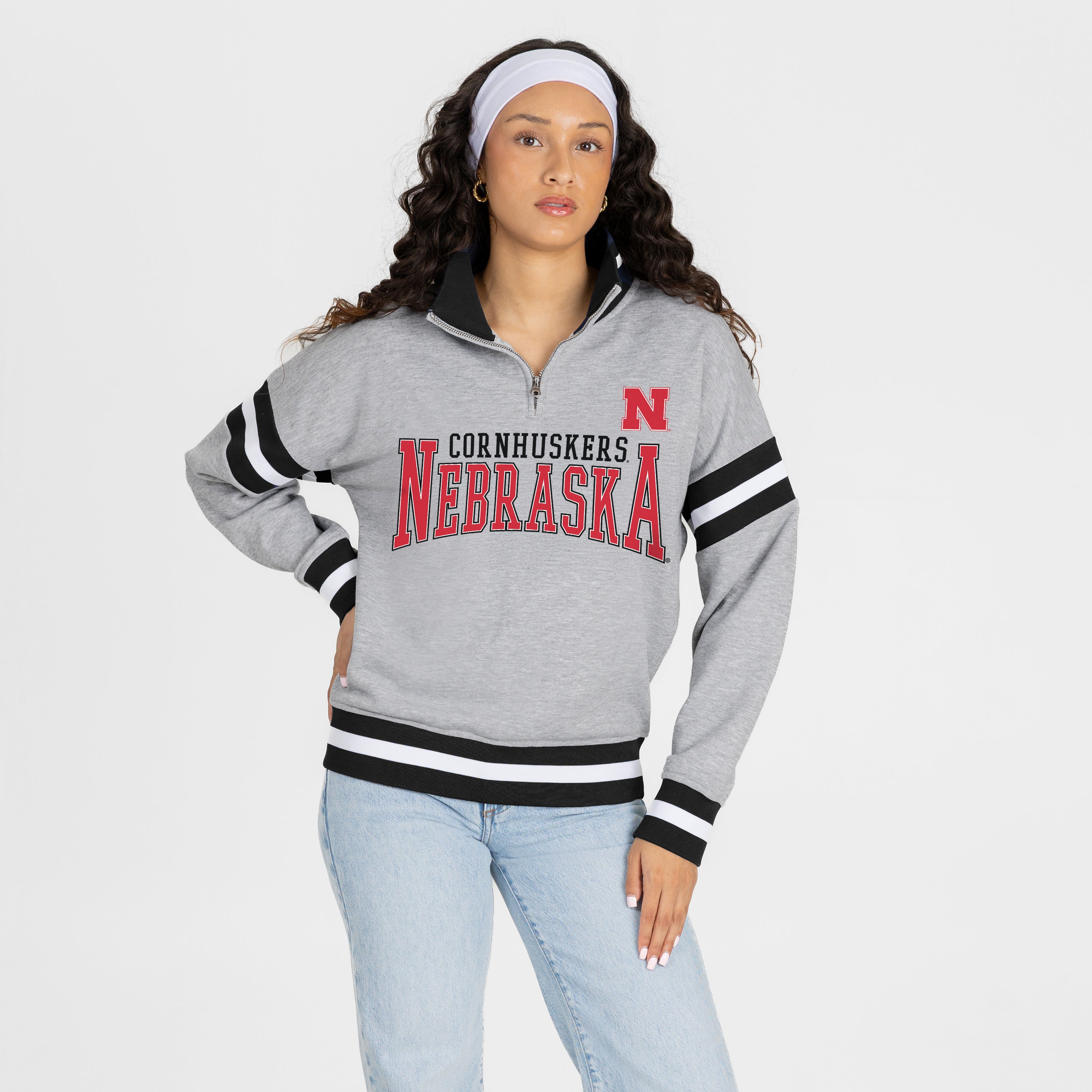 NEBRASKA CORNHUSKERS HOLD THE LINE PREMIUM QUARTER-ZIP PULLOVER