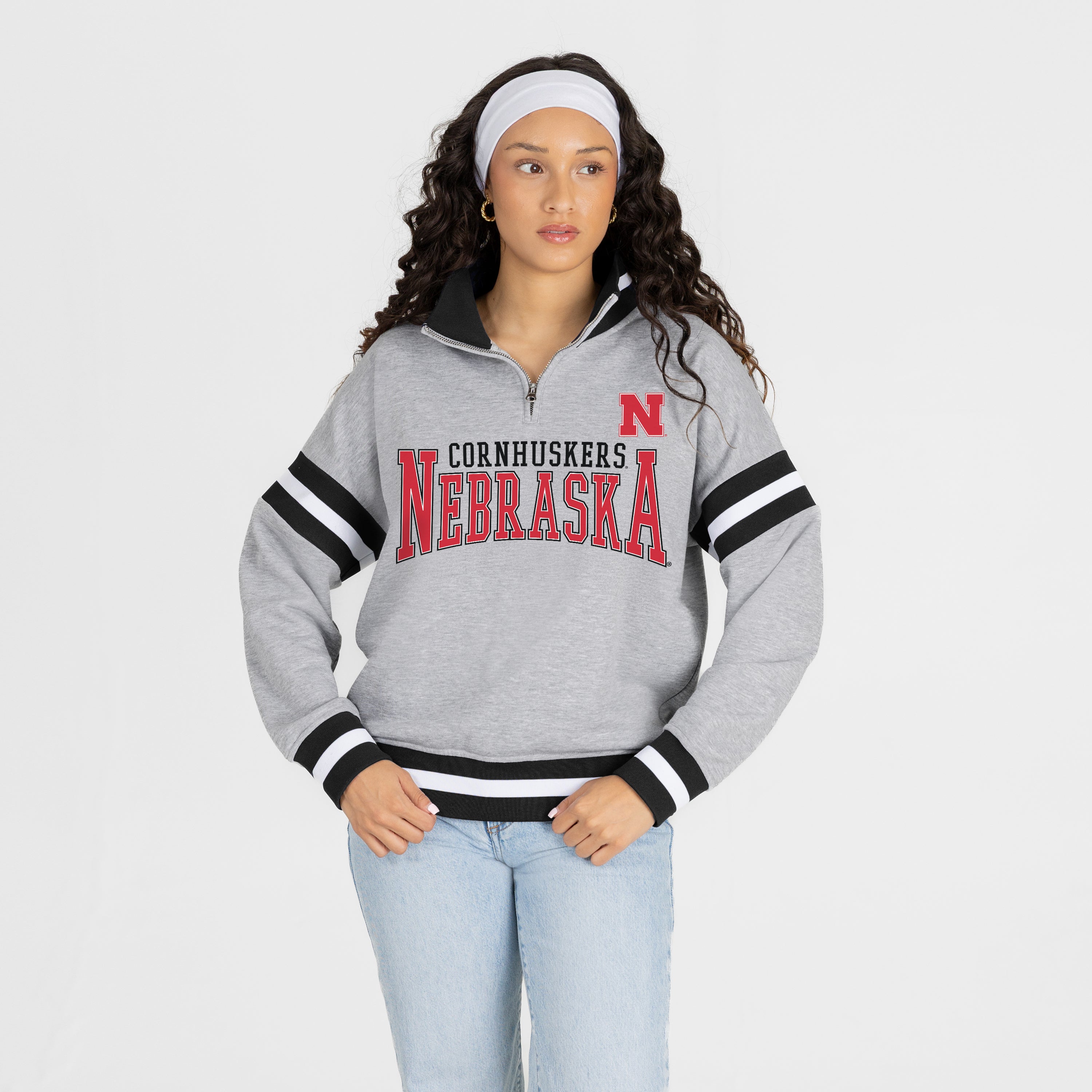 NEBRASKA CORNHUSKERS HOLD THE LINE PREMIUM QUARTER-ZIP PULLOVER