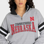 NEBRASKA CORNHUSKERS HOLD THE LINE PREMIUM QUARTER-ZIP PULLOVER