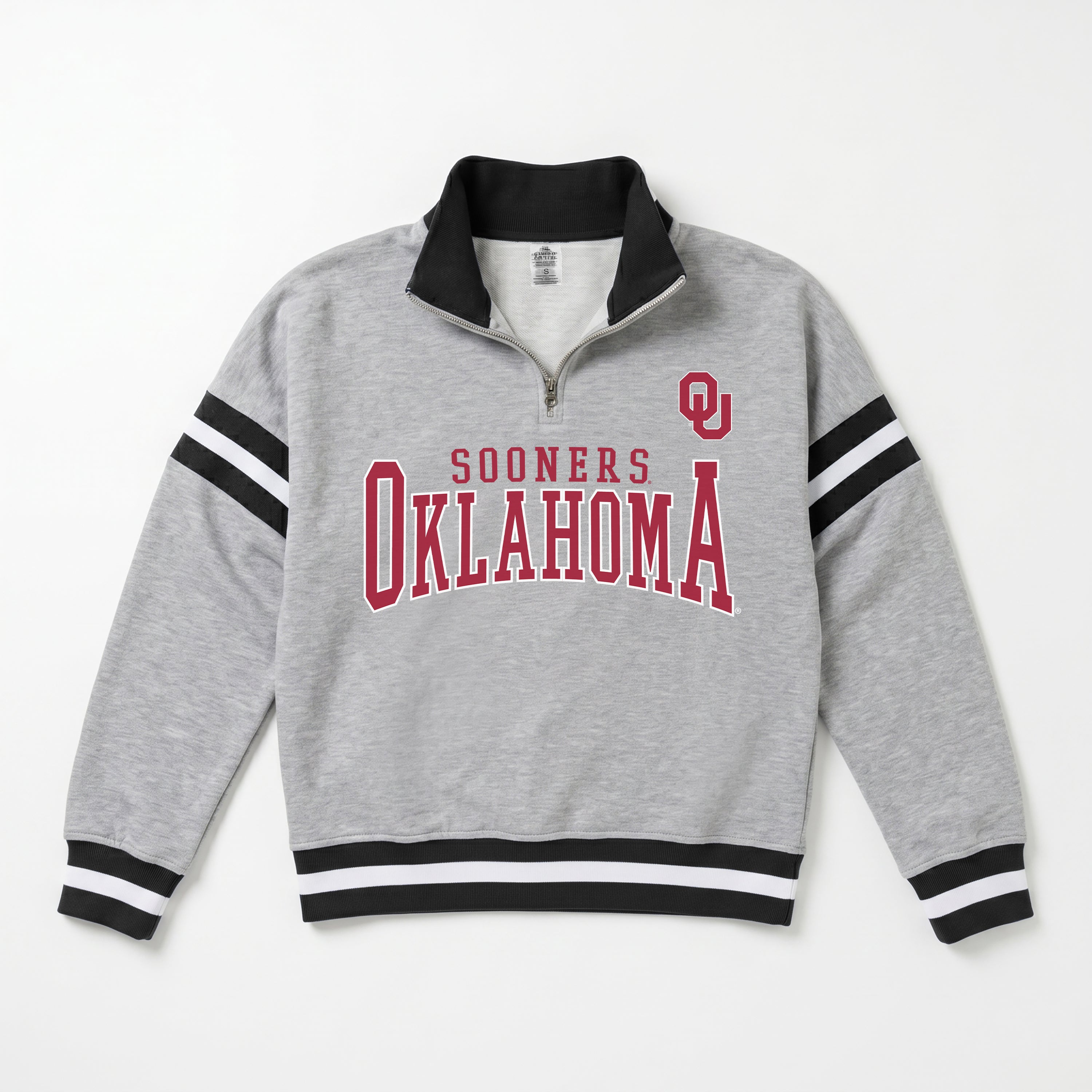 OKLAHOMA SOONERS HOLD THE LINE PREMIUM QUARTER-ZIP PULLOVER