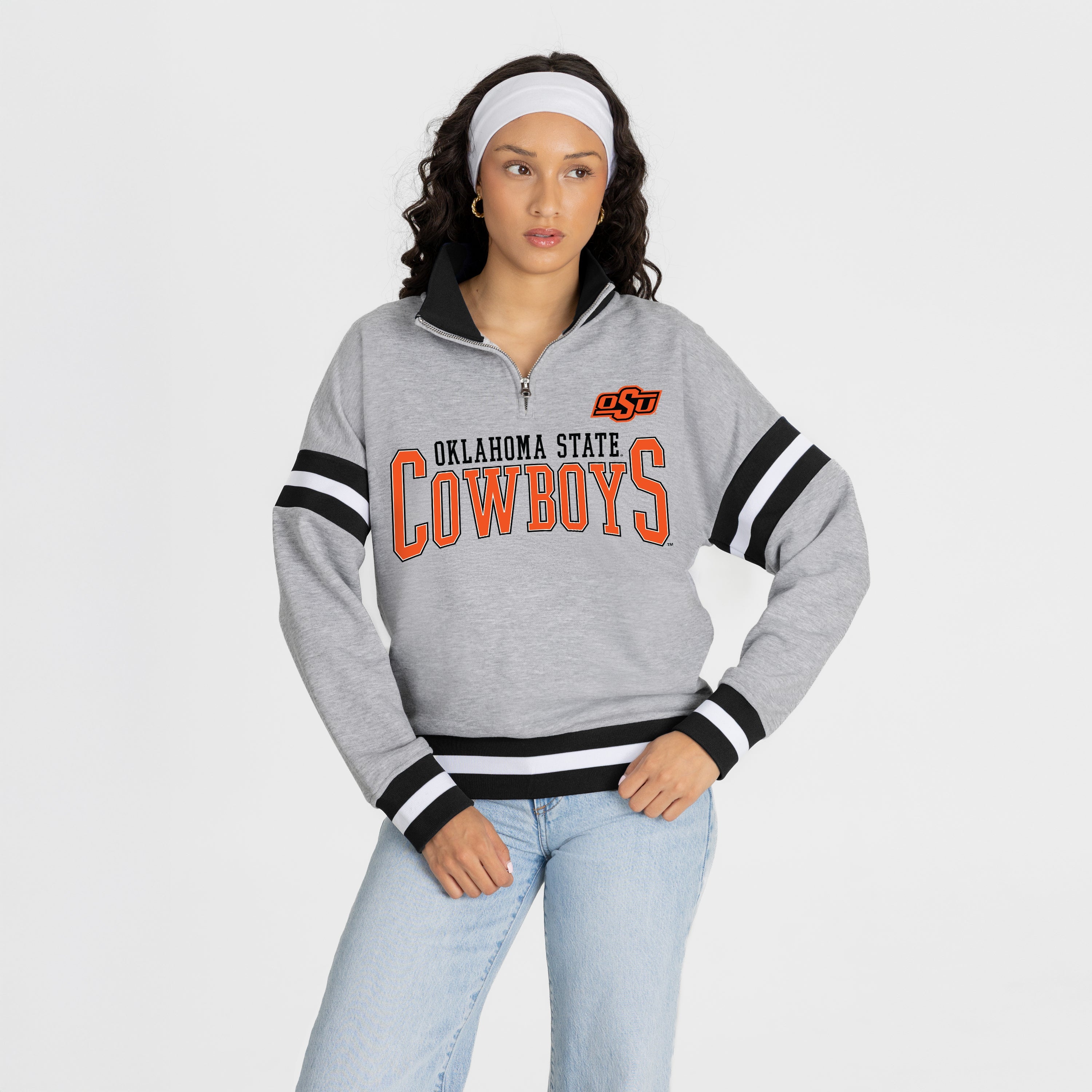 OKLAHOMA STATE COWBOYS HOLD THE LINE PREMIUM QUARTER-ZIP PULLOVER
