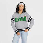 OREGON DUCKS HOLD THE LINE PREMIUM QUARTER-ZIP PULLOVER