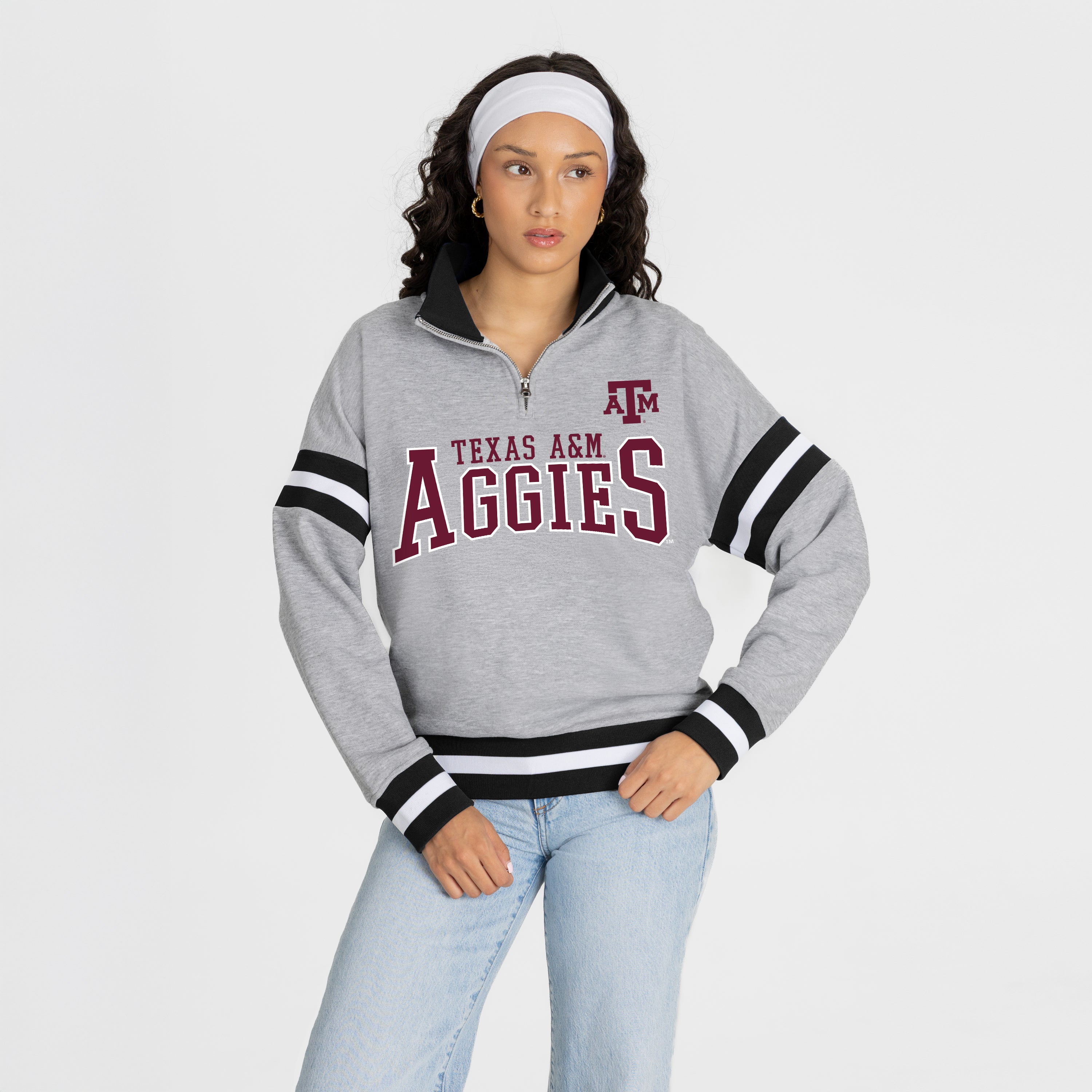 TEXAS A&M AGGIES HOLD THE LINE PREMIUM QUARTER-ZIP PULLOVER