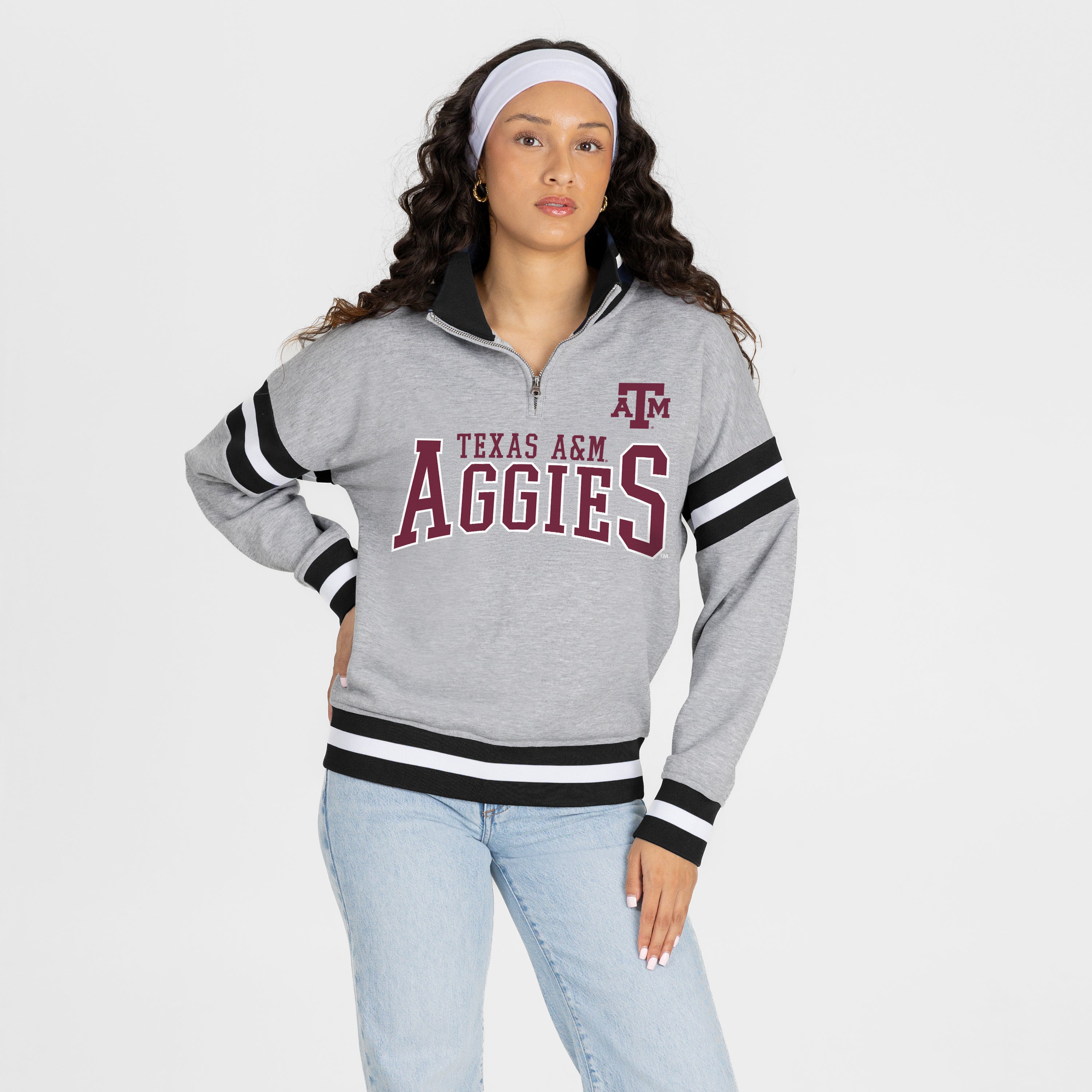 TEXAS A&M AGGIES HOLD THE LINE PREMIUM QUARTER-ZIP PULLOVER