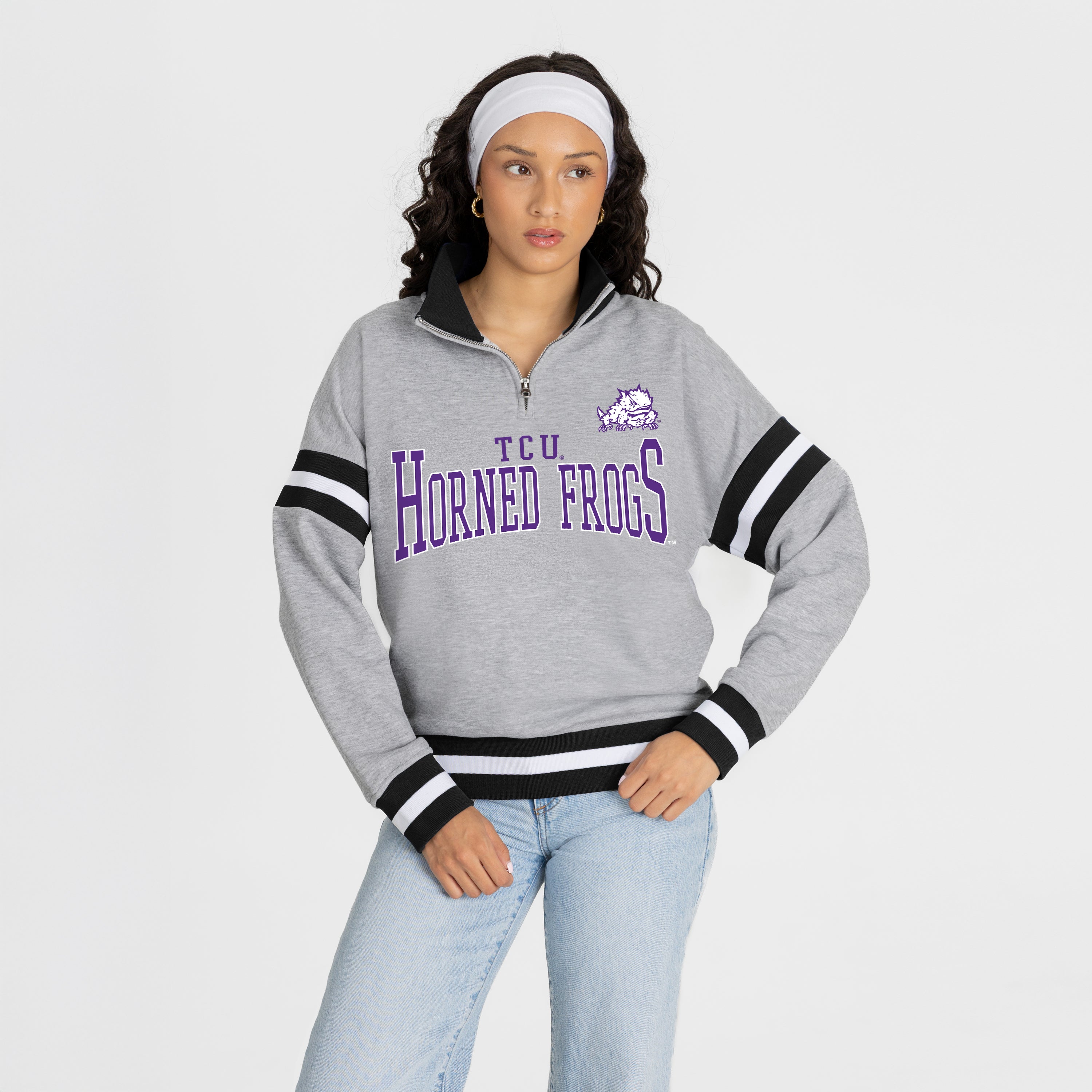 TCU HORNED FROGS HOLD THE LINE PREMIUM QUARTER-ZIP PULLOVER