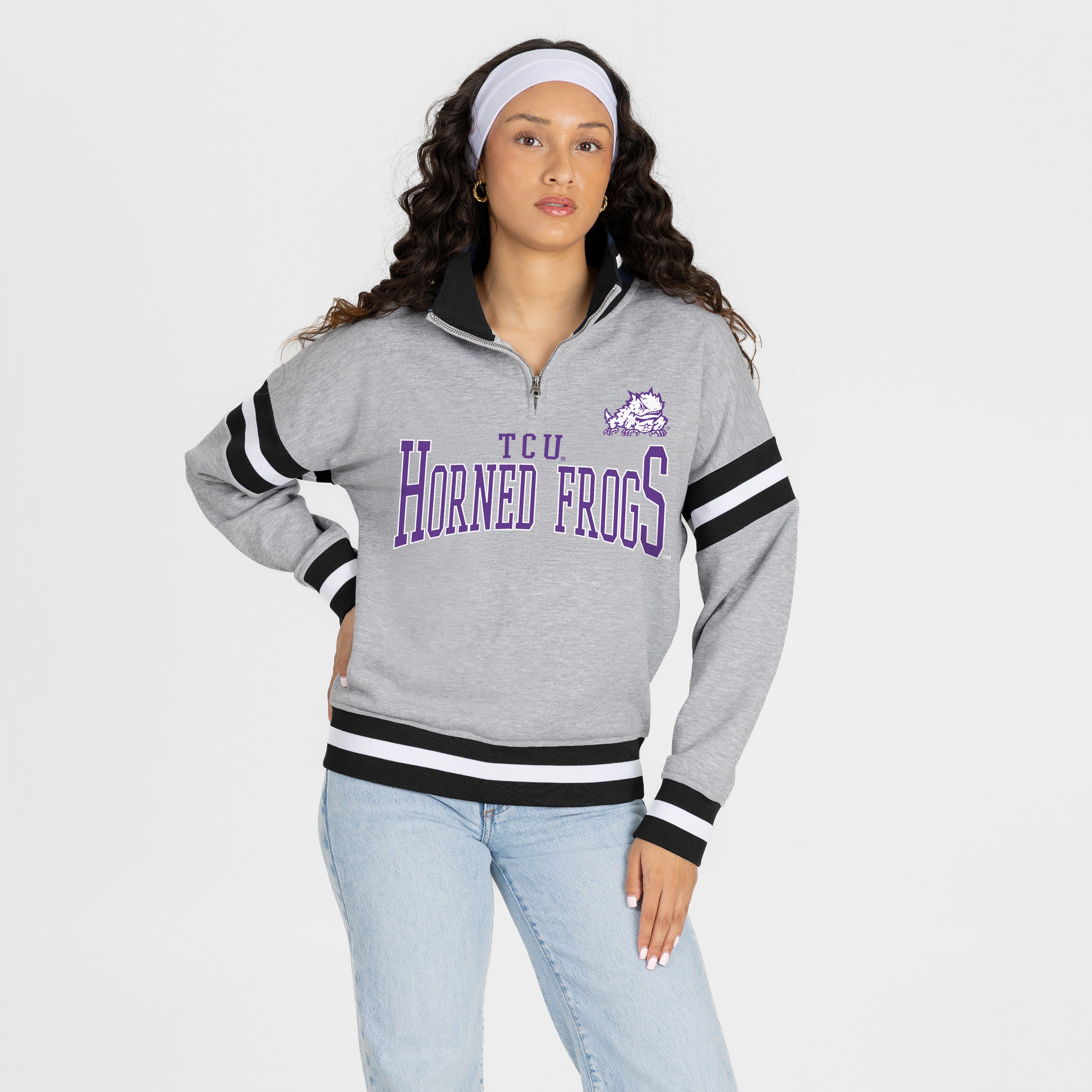 TCU HORNED FROGS HOLD THE LINE PREMIUM QUARTER-ZIP PULLOVER