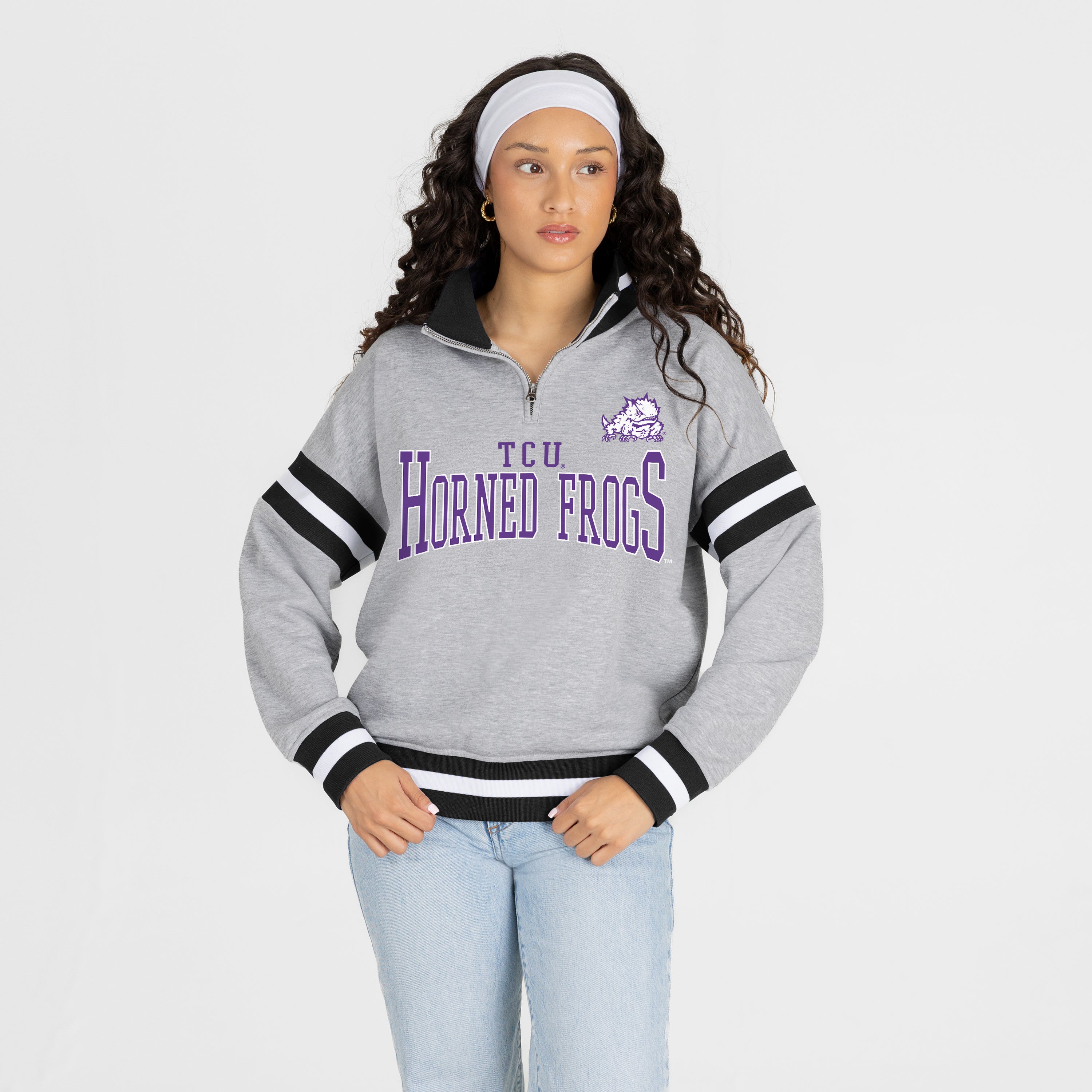 TCU HORNED FROGS HOLD THE LINE PREMIUM QUARTER-ZIP PULLOVER