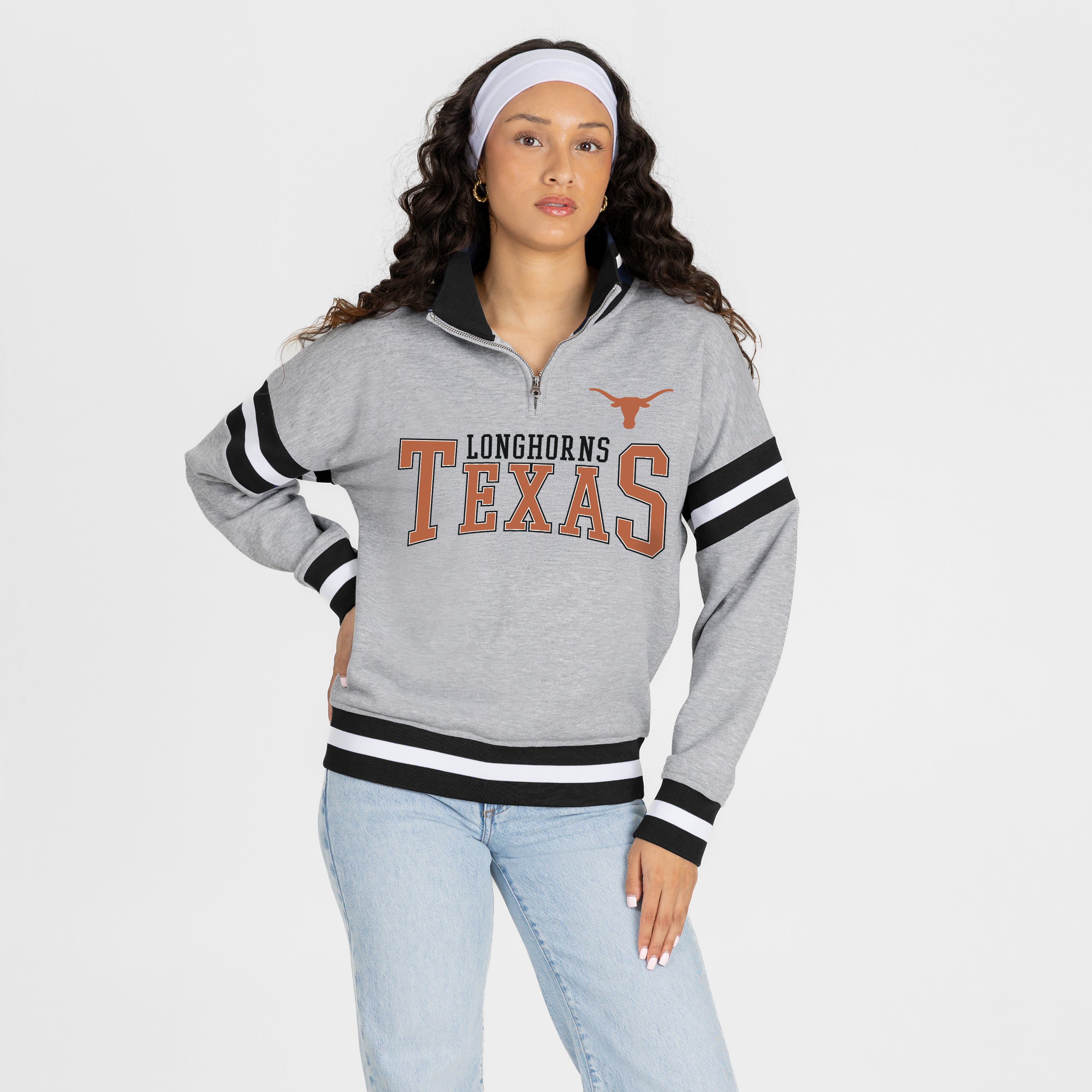 TEXAS LONGHORNS HOLD THE LINE PREMIUM QUARTER-ZIP PULLOVER