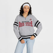 OHIO STATE BUCKEYES HOLD THE LINE PREMIUM QUARTER-ZIP PULLOVER