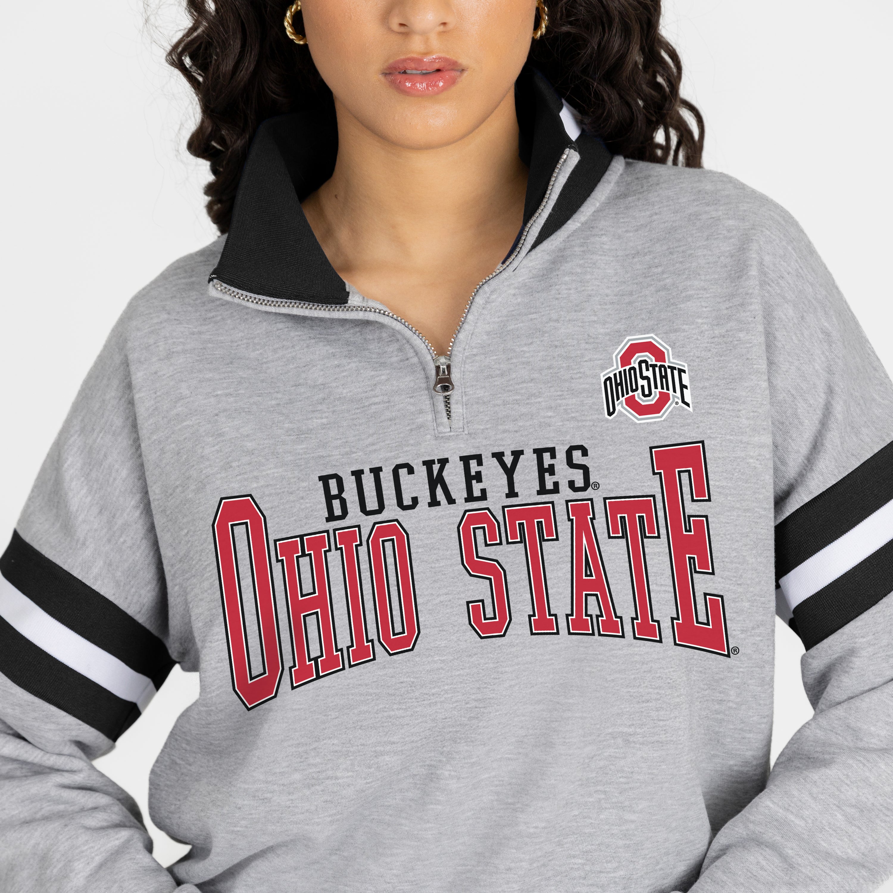 OHIO STATE BUCKEYES HOLD THE LINE PREMIUM QUARTER-ZIP PULLOVER