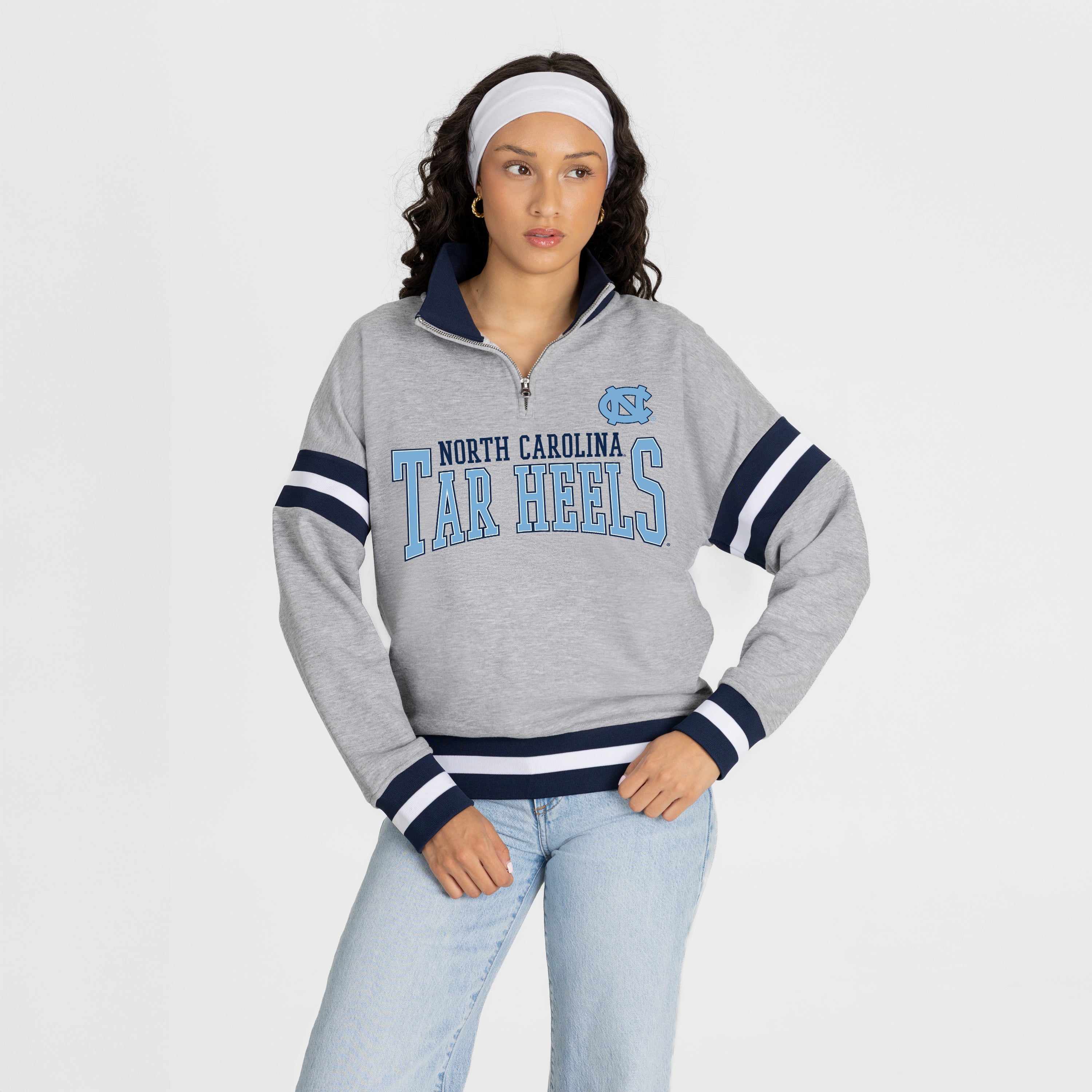 NORTH CAROLINA TAR HEELS HOLD THE LINE PREMIUM QUARTER-ZIP PULLOVER