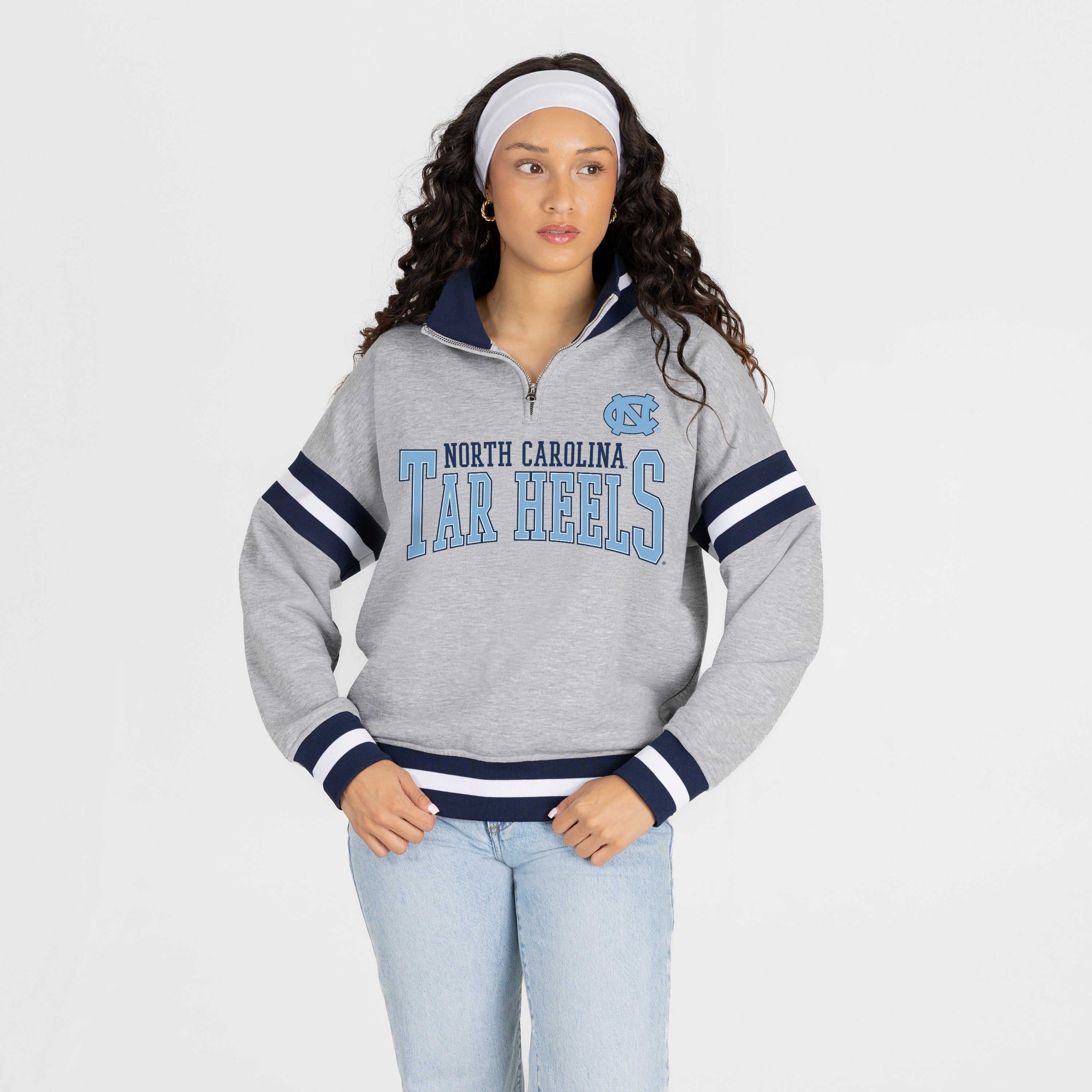 NORTH CAROLINA TAR HEELS HOLD THE LINE PREMIUM QUARTER-ZIP PULLOVER