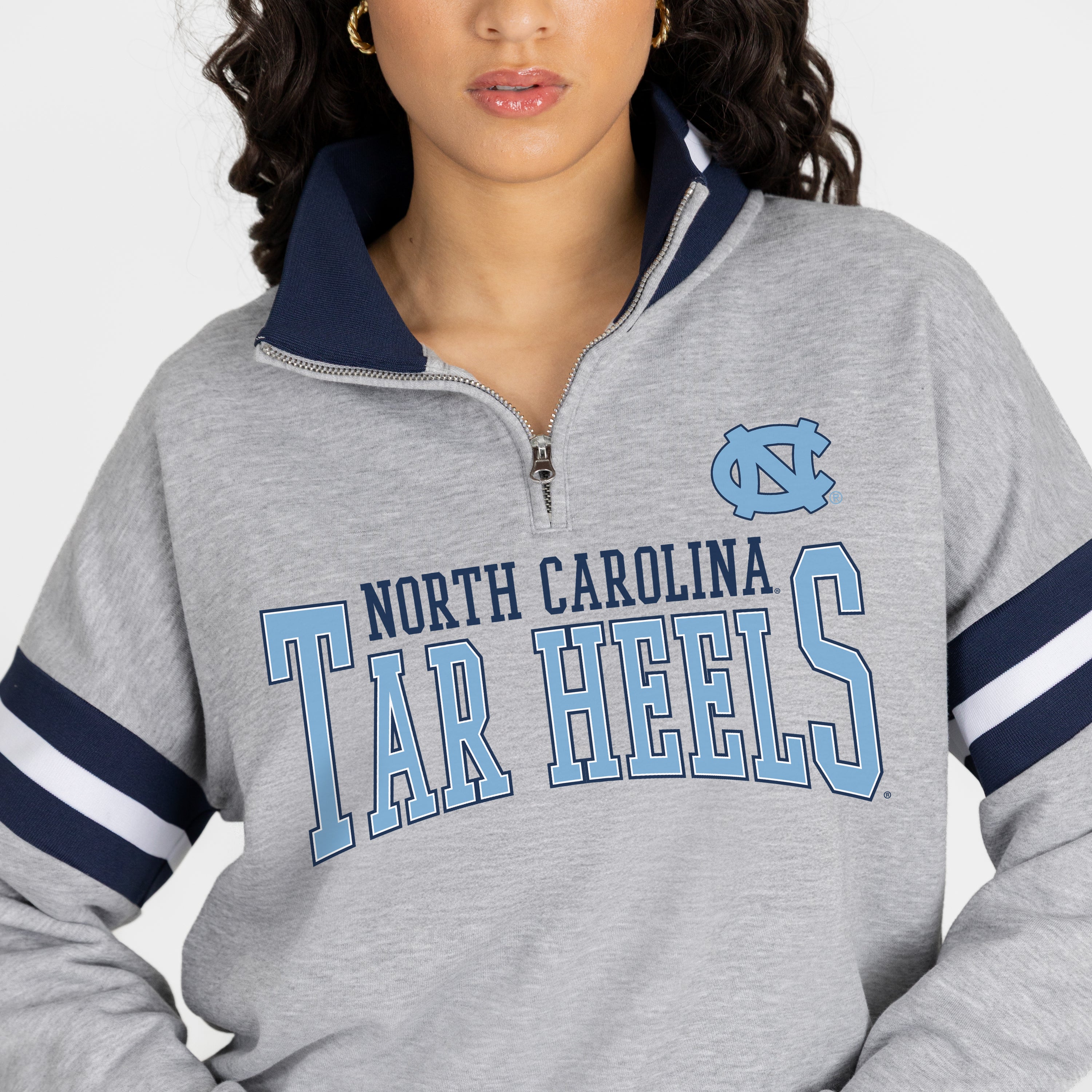 NORTH CAROLINA TAR HEELS HOLD THE LINE PREMIUM QUARTER-ZIP PULLOVER