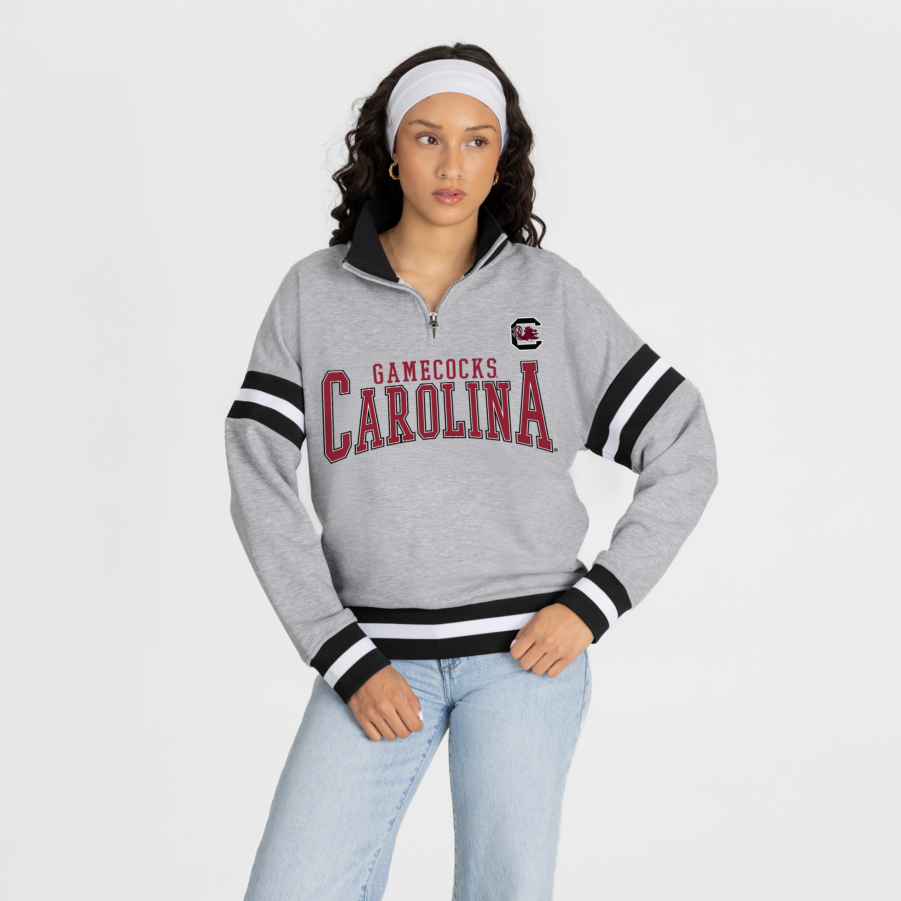 SOUTH CAROLINA GAMECOCKS HOLD THE LINE PREMIUM QUARTER-ZIP PULLOVER