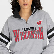 WISCONSIN BADGERS HOLD THE LINE PREMIUM QUARTER-ZIP PULLOVER