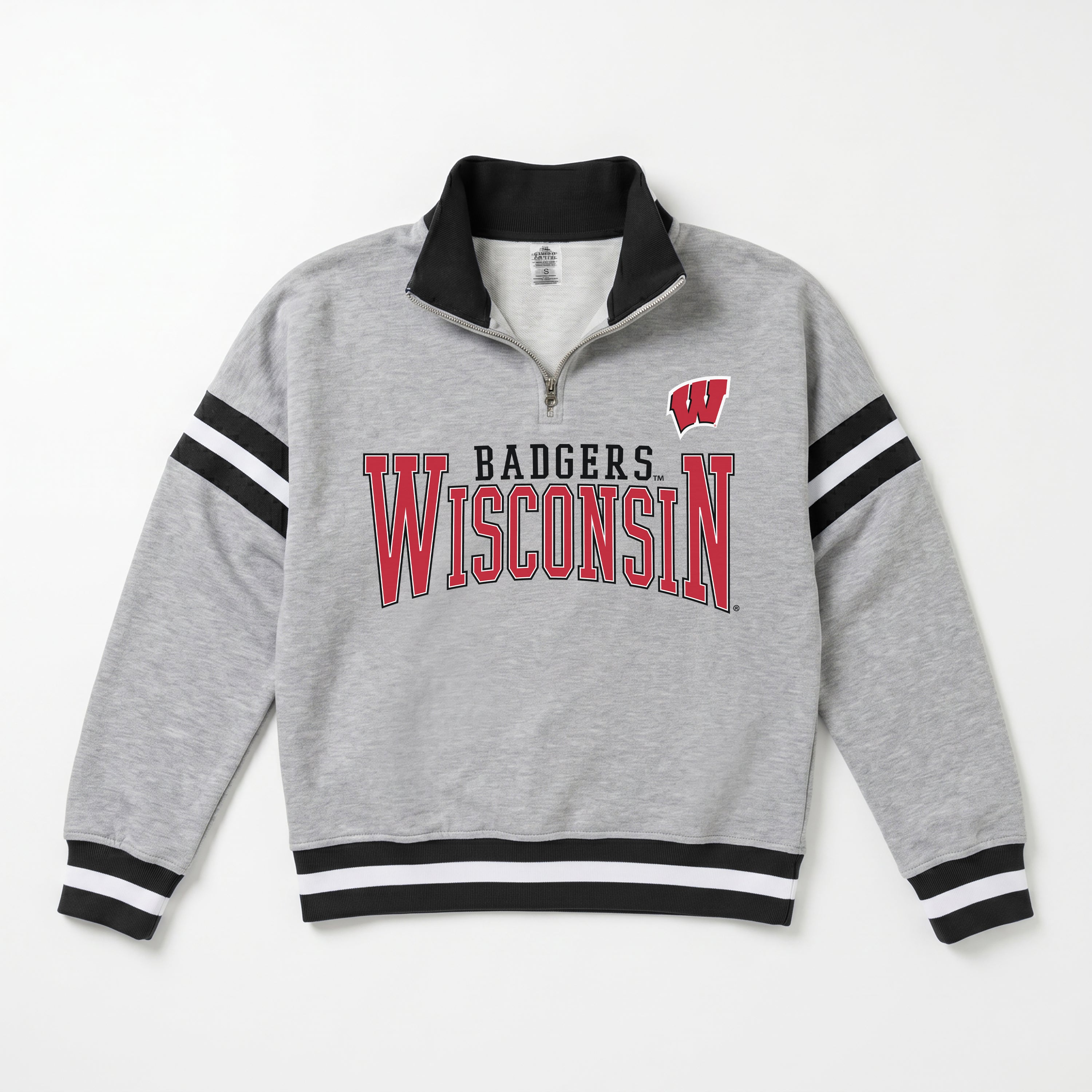 WISCONSIN BADGERS HOLD THE LINE PREMIUM QUARTER-ZIP PULLOVER