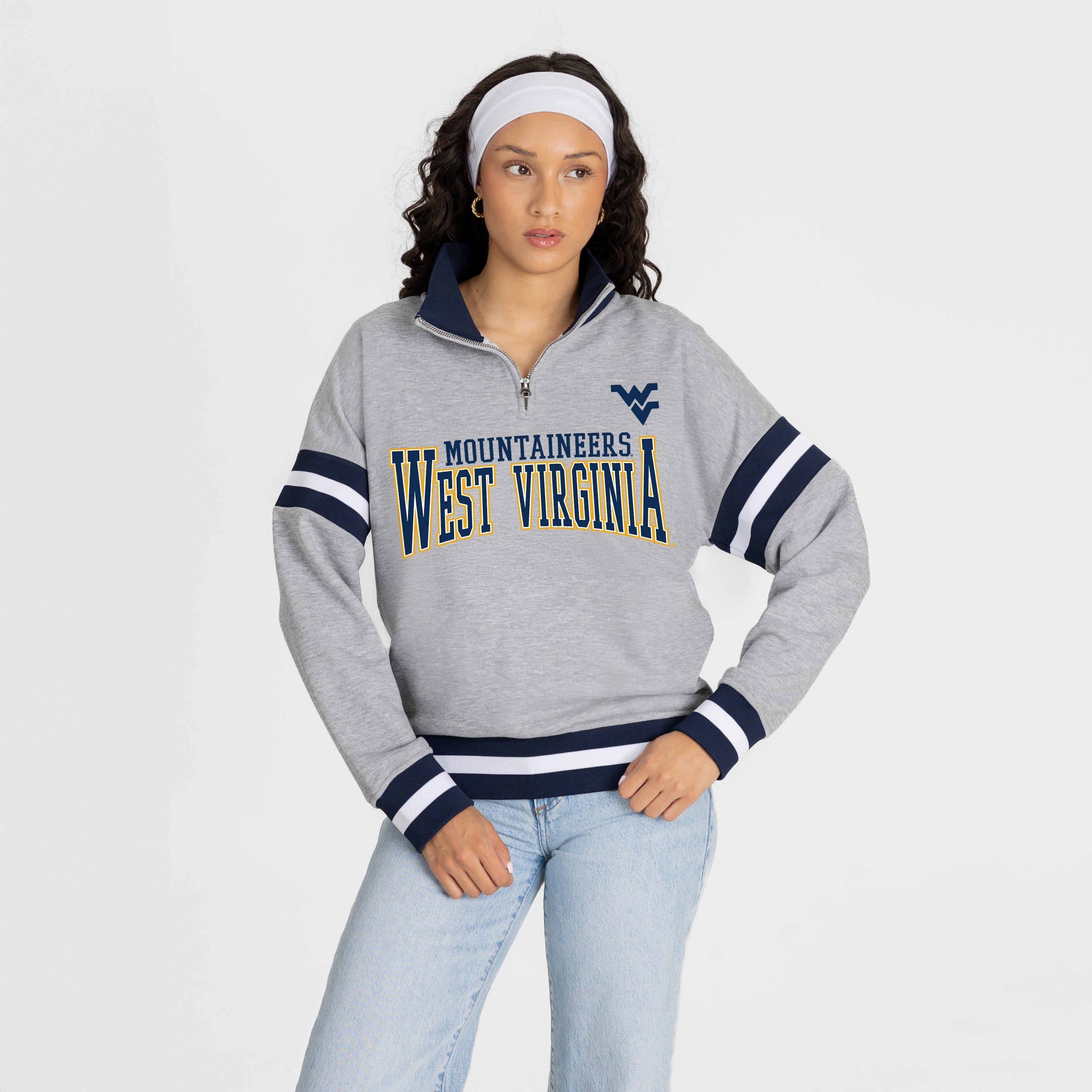 WEST VIRGINIA MOUNTAINEERS HOLD THE LINE PREMIUM QUARTER-ZIP PULLOVER