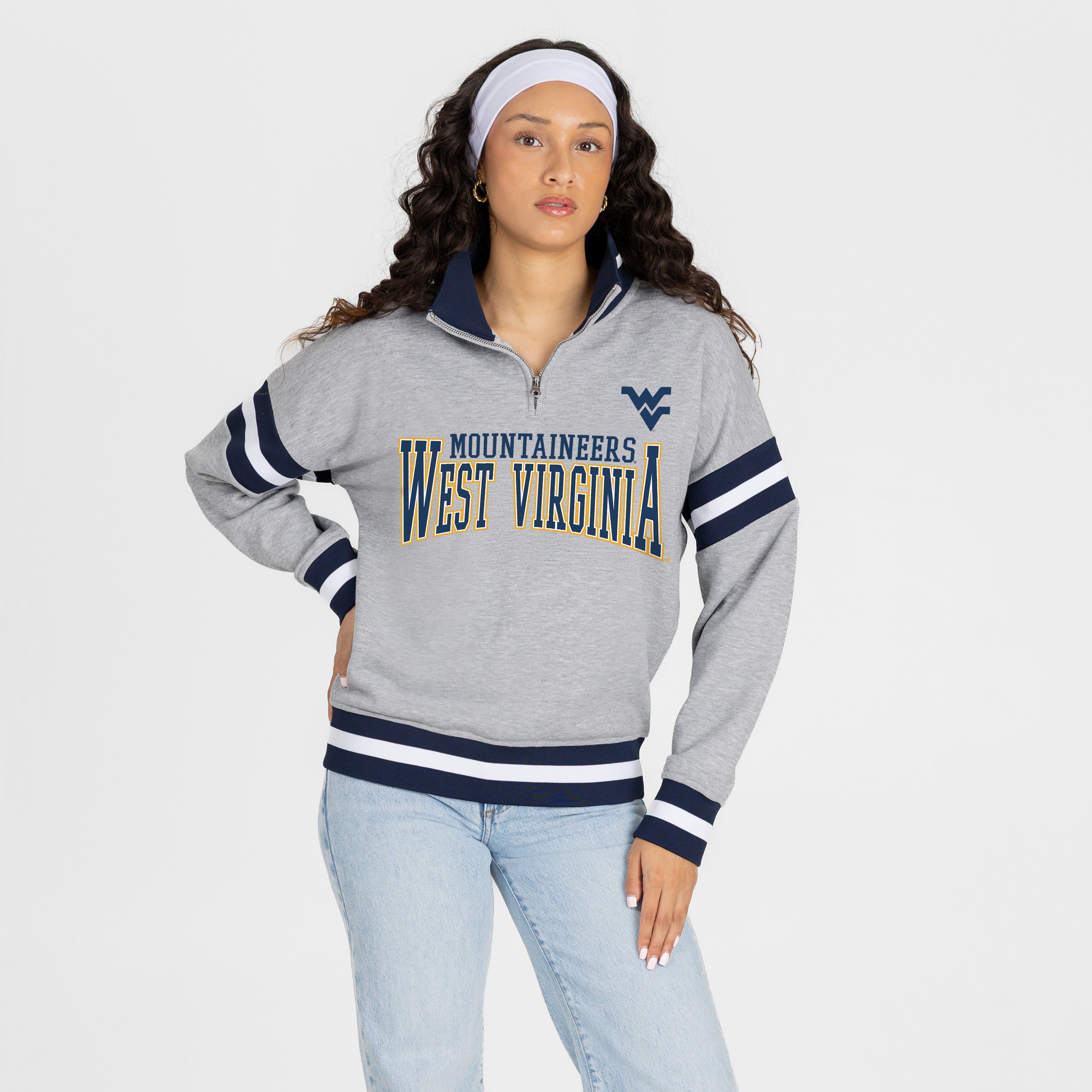 WEST VIRGINIA MOUNTAINEERS HOLD THE LINE PREMIUM QUARTER-ZIP PULLOVER