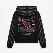 ARIZONA CARDINALS EYES ON THE PRIZE RHINESTUD STRIPE ZIP HOODIE