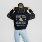 ALBANY STATE GOLDEN RAMS EYES ON THE PRIZE RHINESTUD STRIPE ZIP HOODIE