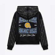 ALBANY STATE GOLDEN RAMS EYES ON THE PRIZE RHINESTUD STRIPE ZIP HOODIE