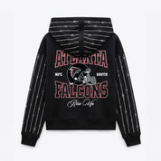 ATLANTA FALCONS EYES ON THE PRIZE RHINESTUD STRIPE ZIP HOODIE