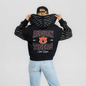 AUBURN TIGERS EYES ON THE PRIZE RHINESTUD STRIPE ZIP HOODIE