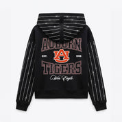 AUBURN TIGERS EYES ON THE PRIZE RHINESTUD STRIPE ZIP HOODIE