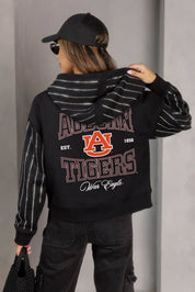 AUBURN TIGERS EYES ON THE PRIZE RHINESTUD STRIPE ZIP HOODIE