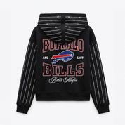 BUFFALO BILLS EYES ON THE PRIZE RHINESTUD STRIPE ZIP HOODIE