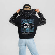 CAROLINA PANTHERS EYES ON THE PRIZE RHINESTUD STRIPE ZIP HOODIE