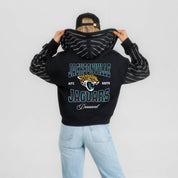 JACKSONVILLE JAGUARS EYES ON THE PRIZE RHINESTUD STRIPE ZIP HOODIE