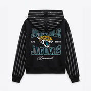 JACKSONVILLE JAGUARS EYES ON THE PRIZE RHINESTUD STRIPE ZIP HOODIE