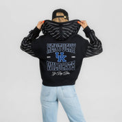 KENTUCKY WILDCATS EYES ON THE PRIZE RHINESTUD STRIPE ZIP HOODIE