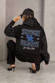 KENTUCKY WILDCATS EYES ON THE PRIZE RHINESTUD STRIPE ZIP HOODIE