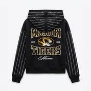 MISSOURI TIGERS EYES ON THE PRIZE RHINESTUD STRIPE ZIP HOODIE
