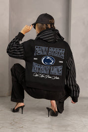 PENN STATE NITTANY LIONS EYES ON THE PRIZE RHINESTUD STRIPE ZIP HOODIE
