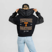 TENNESSEE VOLUNTEERS EYES ON THE PRIZE RHINESTUD STRIPE ZIP HOODIE
