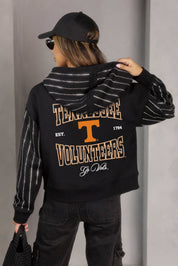 TENNESSEE VOLUNTEERS EYES ON THE PRIZE RHINESTUD STRIPE ZIP HOODIE