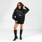 BALTIMORE RAVENS SUNDAY LIGHTS RHINESTONE HOODIE