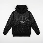 BALTIMORE RAVENS SUNDAY LIGHTS RHINESTONE HOODIE
